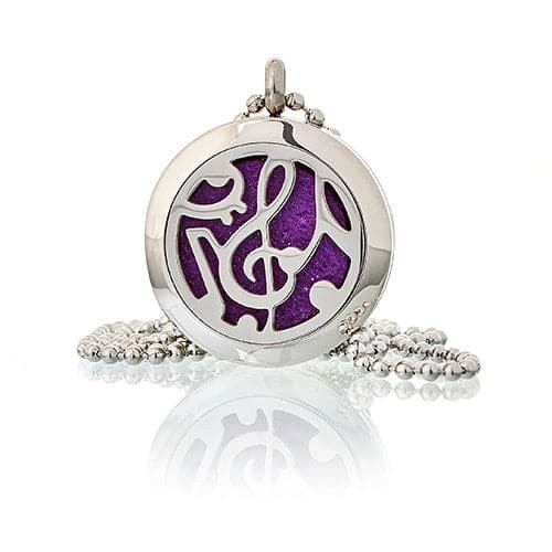 Aromatherapy Jewellery Necklace - Music Notes 25mm - best price from Maltashopper.com AROMAJ-03