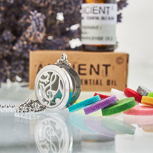 Aromatherapy Jewellery Necklace - Music Notes 25mm - best price from Maltashopper.com AROMAJ-03