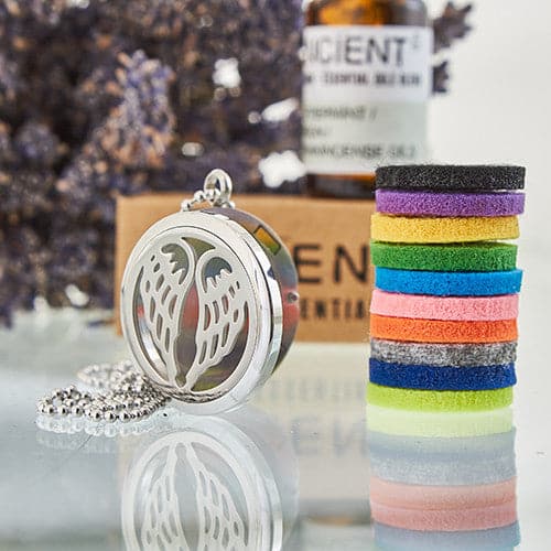 Aromatherapy Jewellery Necklace - Angel Wings 30mm - best price from Maltashopper.com AROMAJ-12