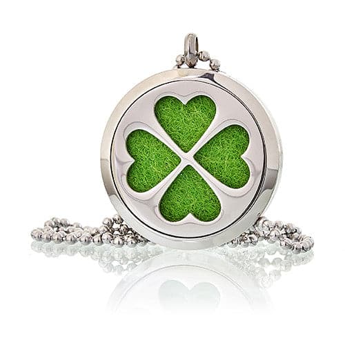 Aromatherapy Jewellery Necklace - Four Leaf Clover 30mm - best price from Maltashopper.com AROMAJ-14