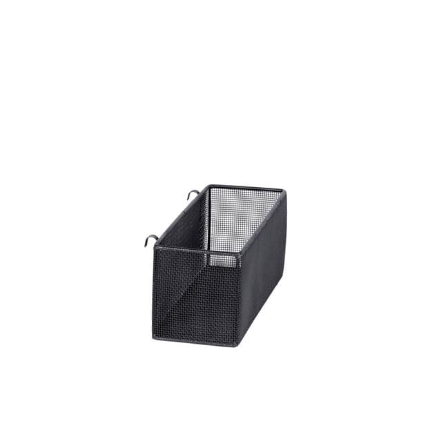 MODULAR Black metal basket H 10 x W 25 x D 9 cm - best price from Maltashopper.com CS649152