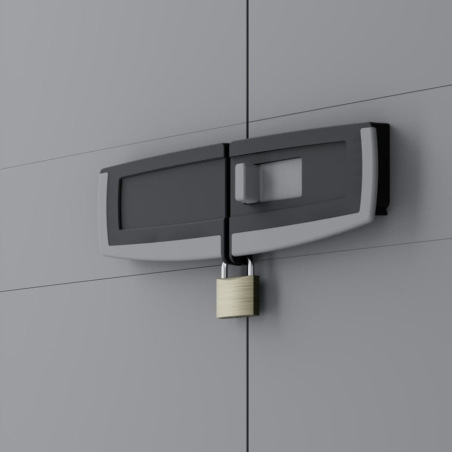 Bricocenter HIGH RESIN CUPBOARD 180X65X39CM BLACK GREY SPACEO