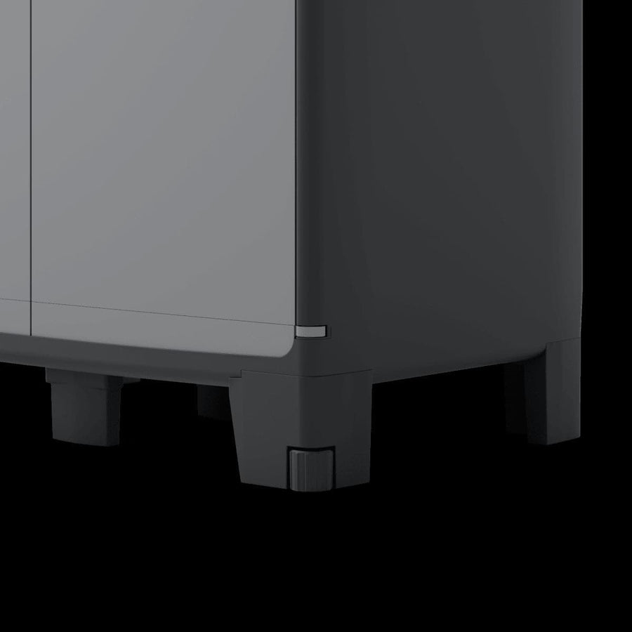 Bricocenter HIGH RESIN CUPBOARD 180X65X39CM BLACK GREY SPACEO
