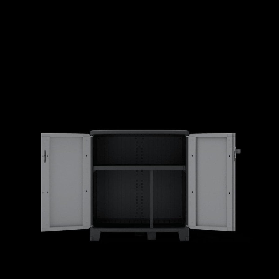 Bricocenter LOW RESIN CABINET XL 93X85X52CM BLACK GREY SPACEO