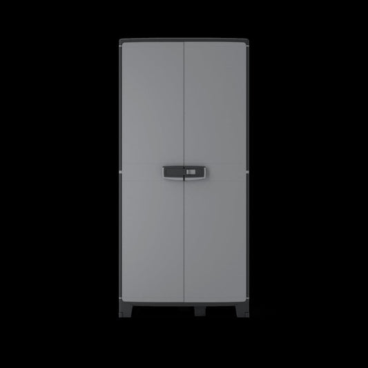 HIGH RESIN CUPBOARD 180X85X52CM BLACK GREY SPACEO - best price from Maltashopper.com BR440002908