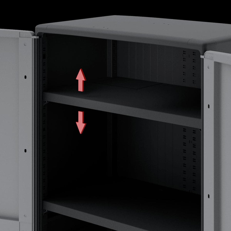 Bricocenter HIGH RESIN CUPBOARD 180X85X52CM BLACK GREY SPACEO