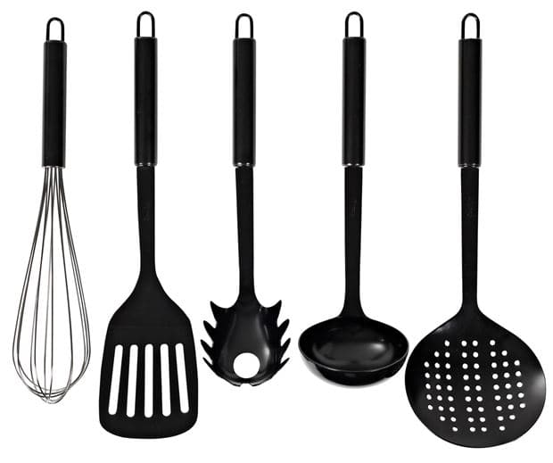 Casa FUMO Spaghetti spoon black L 32 cm
