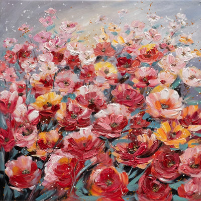 PAINTING ON CANVAS 60X60 CM FLORAL SUBJECT - best price from Maltashopper.com BR480010790