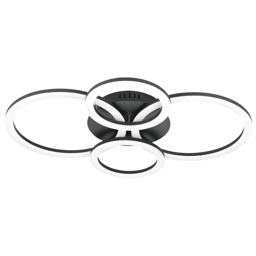 Bricocenter PARRAPOS METAL CEILING LAMP BLACK 61,4X45 LED41W CCT SMART