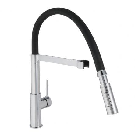 HOLLY MIXER HIGH SPOUT FLEXIBLE SPOUT CHROME/BLACK - best price from Maltashopper.com BR430006503