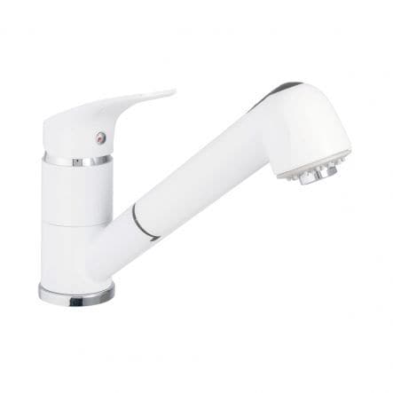 JOEL MIXER LOW SPOUT WITH HAND SHOWER MATT WHITE - best price from Maltashopper.com BR430006501