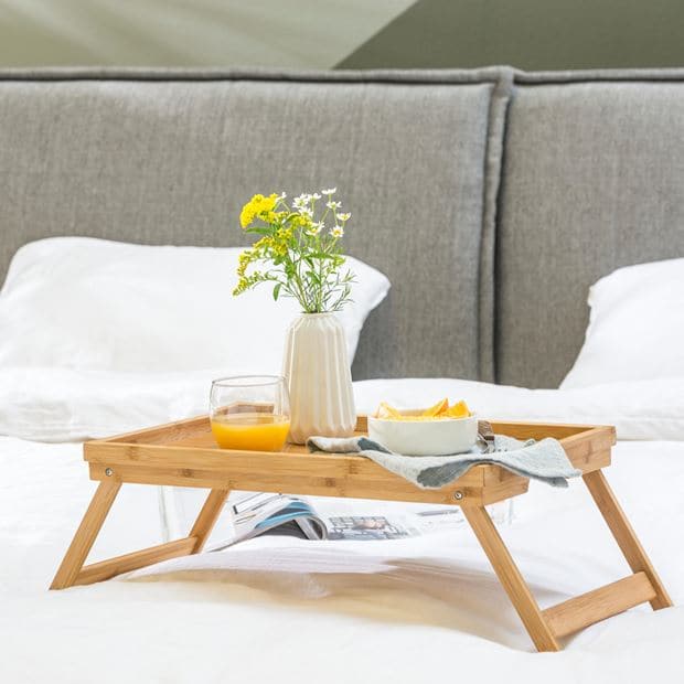 NEW BAMBOO Natural bed tray H 20 x W 50 x D 30 cm - best price from Maltashopper.com CS607747