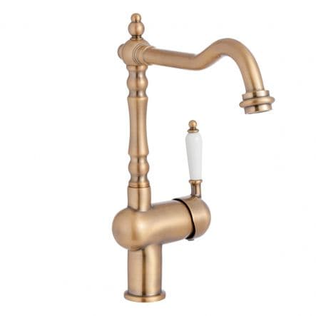 AMOR/SARA SINK MIXER BRONZE RETRO HIGH SPOUT - best price from Maltashopper.com BR430110463