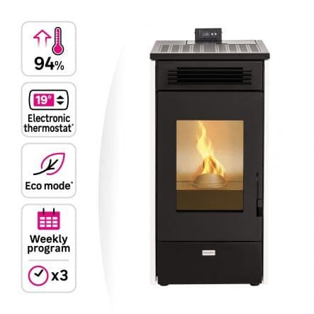 PELLET STOVE MANNU EQUATION L2 9 KW COLOUR BLACK/WHITE - best price from Maltashopper.com BR430008294