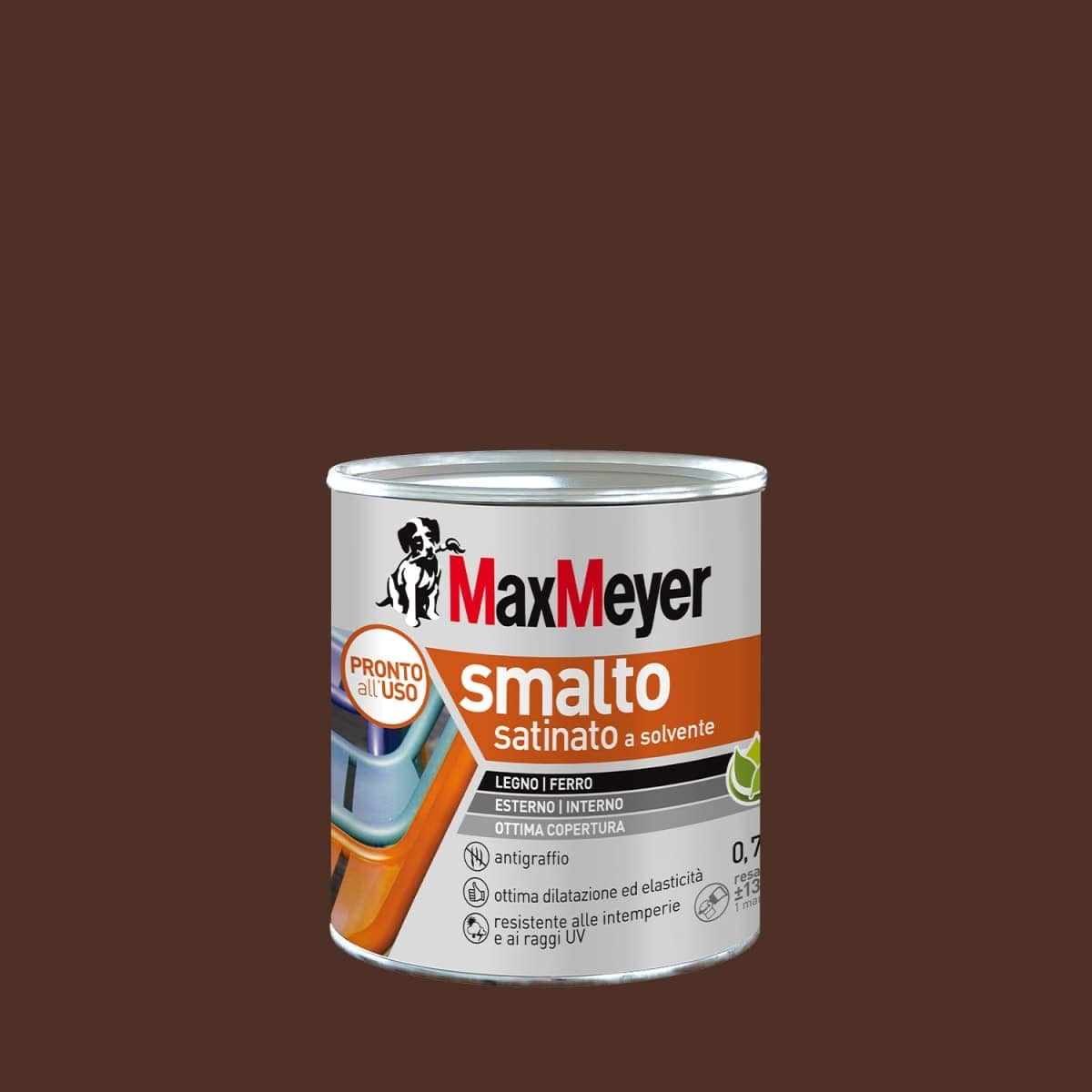 Bricocenter R8016 MM 750ML SATIN BROWN SOLVENT ENAMEL