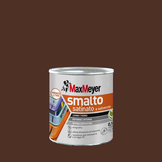 Bricocenter R8016 MM 125ML SATIN BROWN SOLVENT ENAMEL