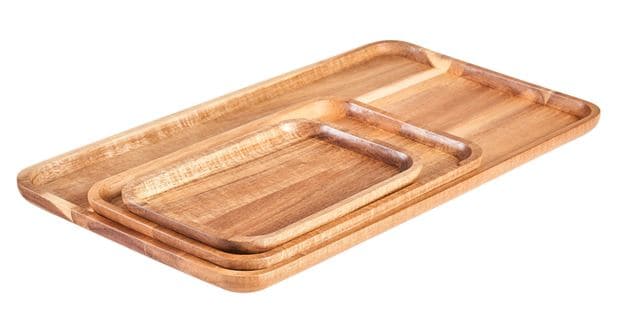 ACACIA Natural plate H 1.8 x W 21 x D 14.5 cm - best price from Maltashopper.com CS622244