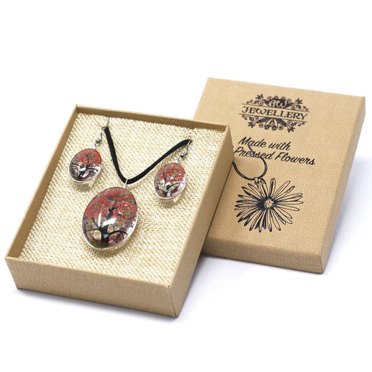 Bliss Pressed Flowers - Tree of Life set - Coral