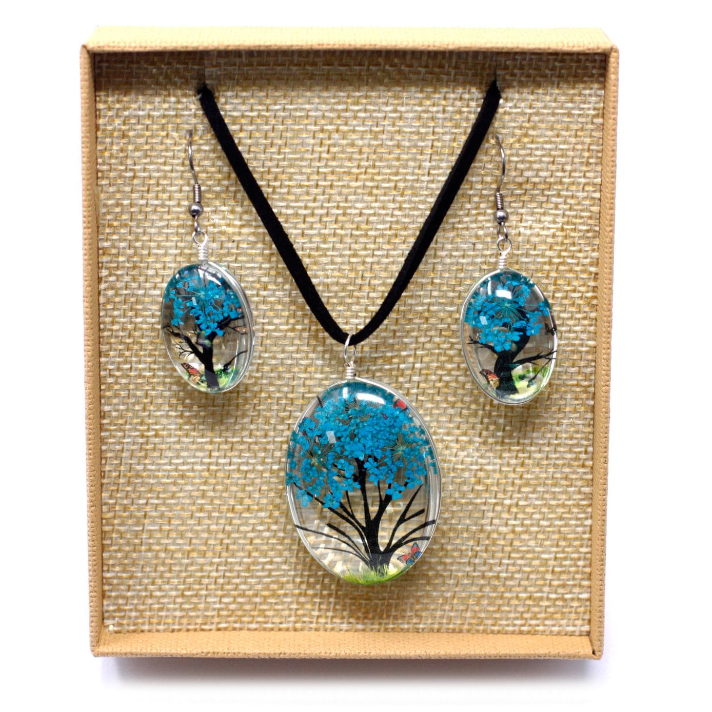 Pressed Flowers - Tree of Life set - Teal - best price from Maltashopper.com PFJ-07