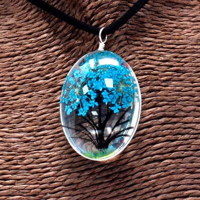 Bliss Pressed Flowers - Tree of Life set - Teal
