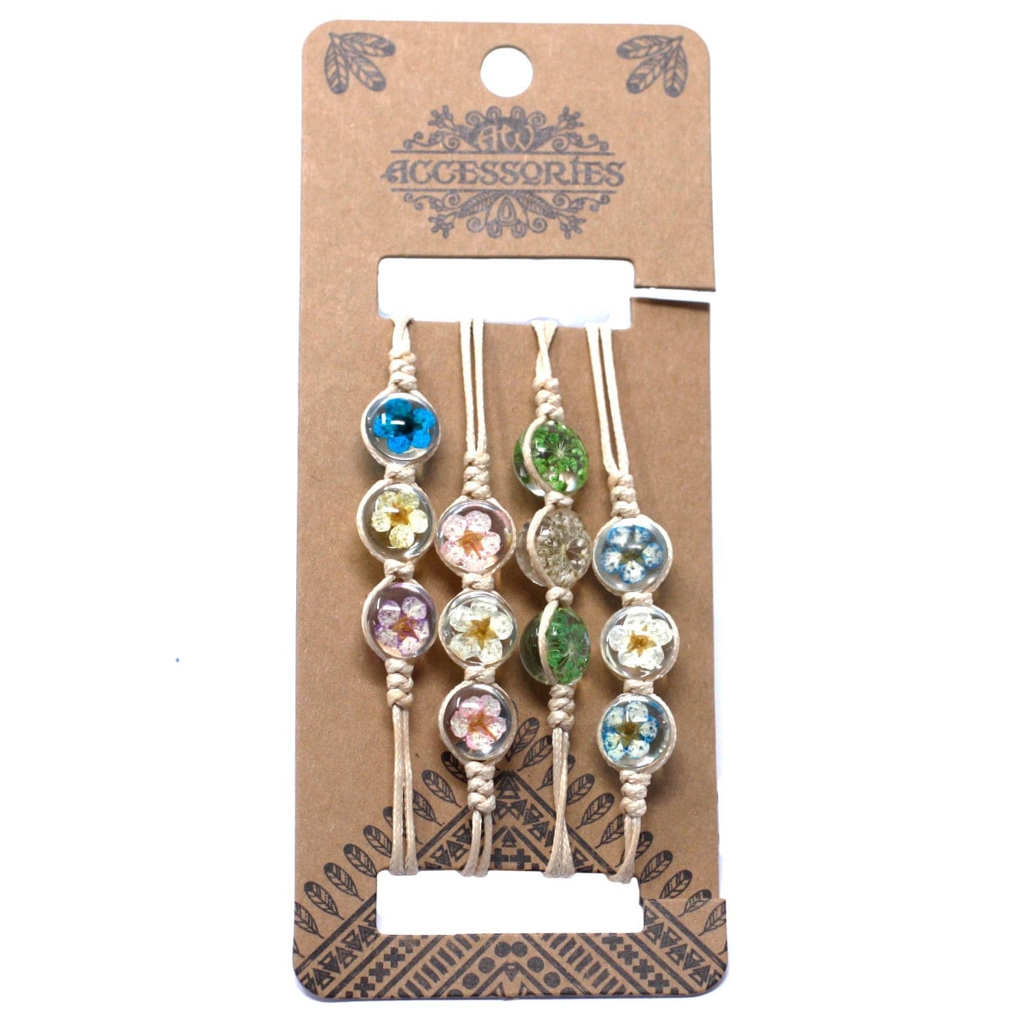 Pressed Flowers - Tri-Flower Braclet - best price from Maltashopper.com PFJ-09