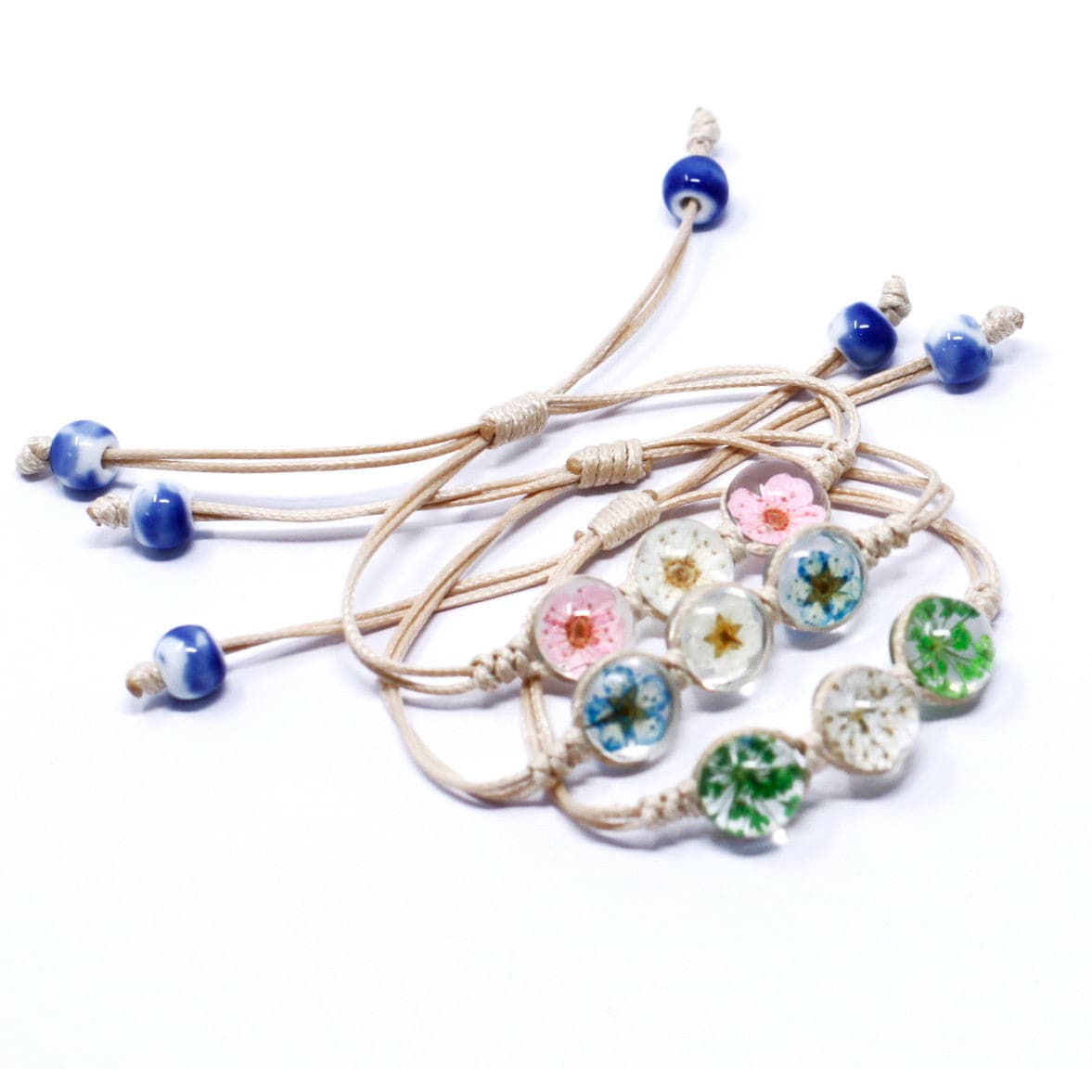 Pressed Flowers - Tri-Flower Braclet - best price from Maltashopper.com PFJ-09