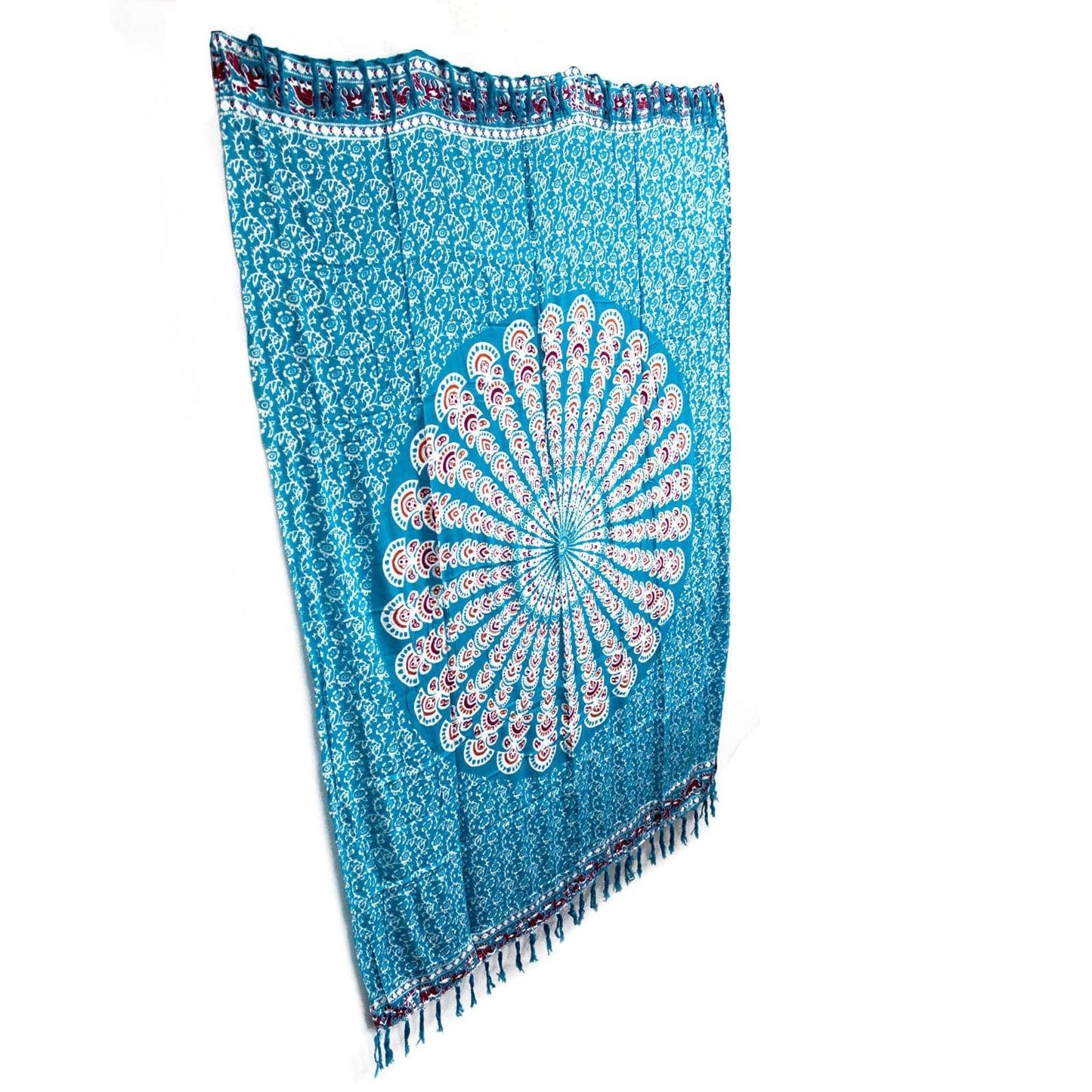 Bliss Teal Orange Mandela Sarong