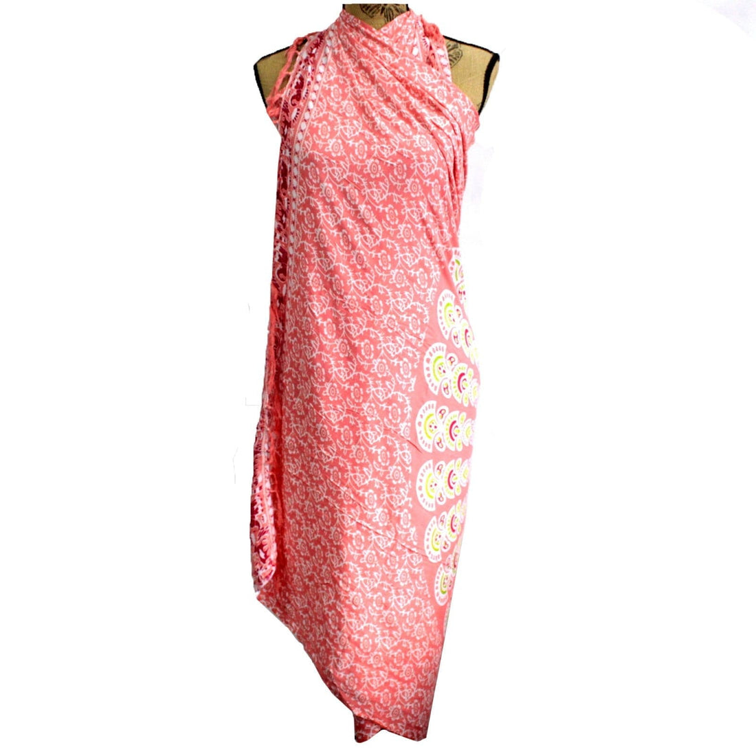 Pink Rose Mandela Sarong - best price from Maltashopper.com MANT-01