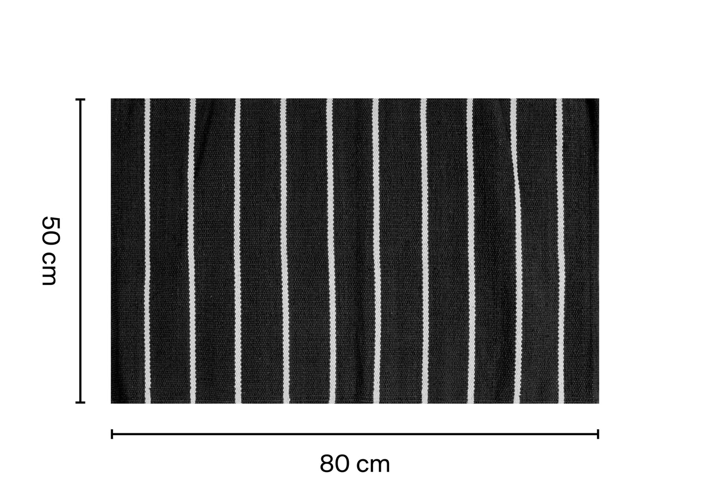 Bricocenter RIVIERA MAT BLACK 50X80CM COTTON