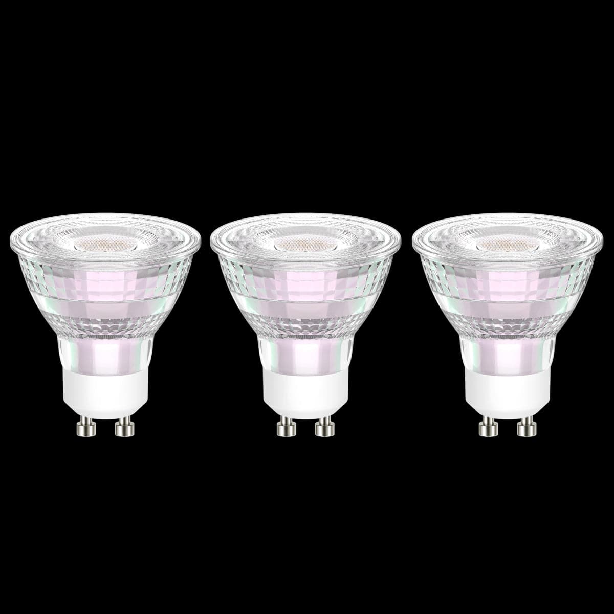 3 LED BULBS GU10 50W CLEAR WARM LIGHT