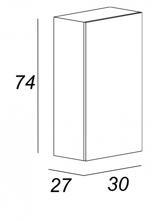 Bricocenter ELISE WALL UNIT W30 D27 H74 CM WHITE