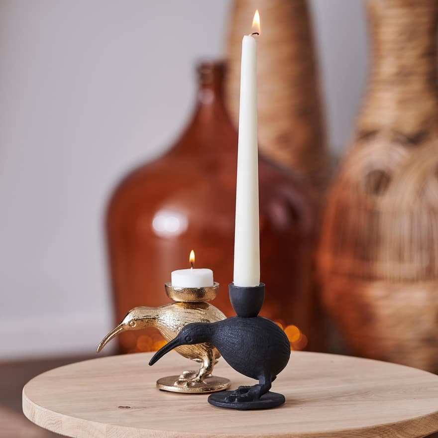 KIWI Black candlestick H 10 x W 12 cm - best price from Maltashopper.com CS674765