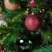 TWINKLE Christmas balls set of 12 redØ 4 cm - Ø 8 cm - best price from Maltashopper.com CS676417