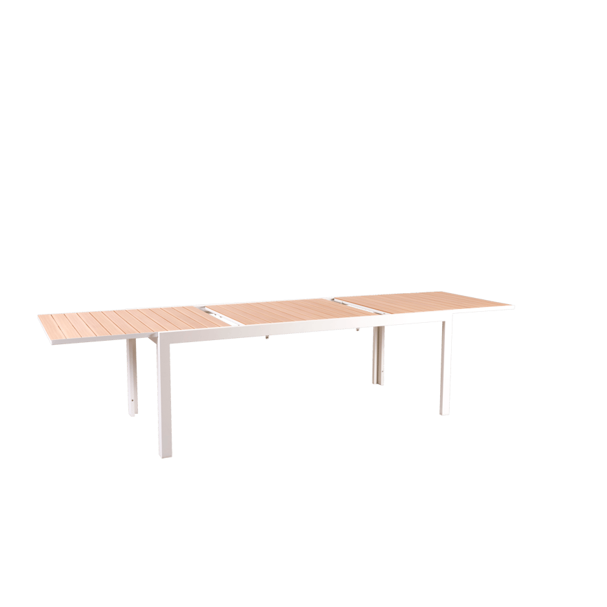 ETHAN Extending table white, natural - best price from Maltashopper.com CS652351