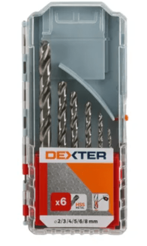 Bricocenter SET 6 DEXTER METAL DRILL BITS, CYLINDRICAL SHANK