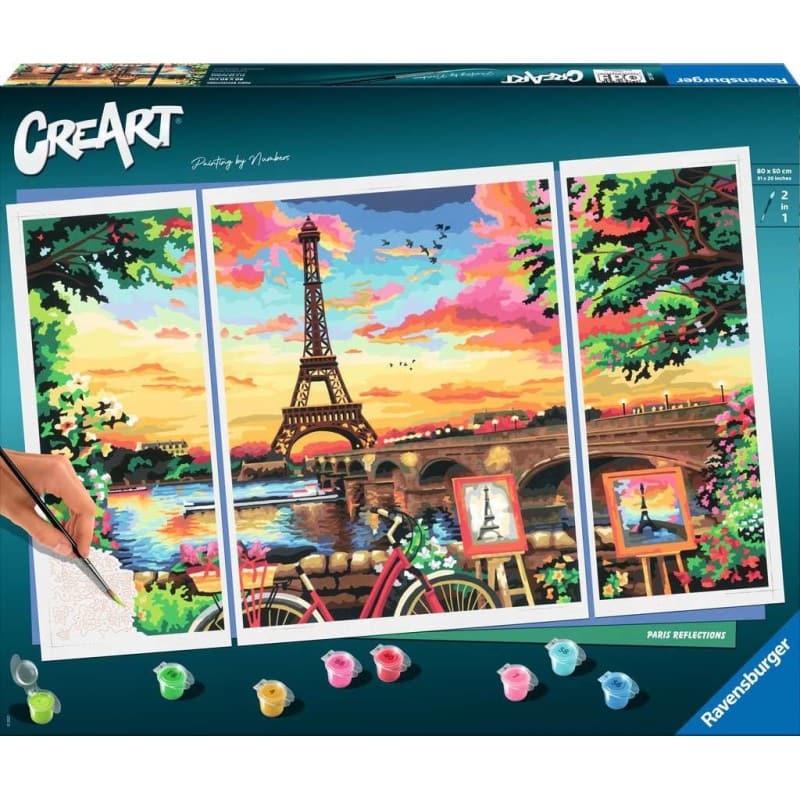 CreArt Premium Series Triptych - Paris Reflections