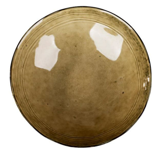 EARTH SAND Deep plate light brown H 6.4 cm - Ø 20 cm - best price from Maltashopper.com CS595952