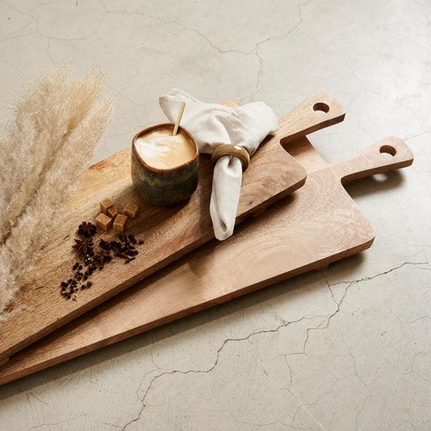 PURE LUXURY Natural serving cutting board H 3.5 x W 20 x L 75 cm - best price from Maltashopper.com CS645596