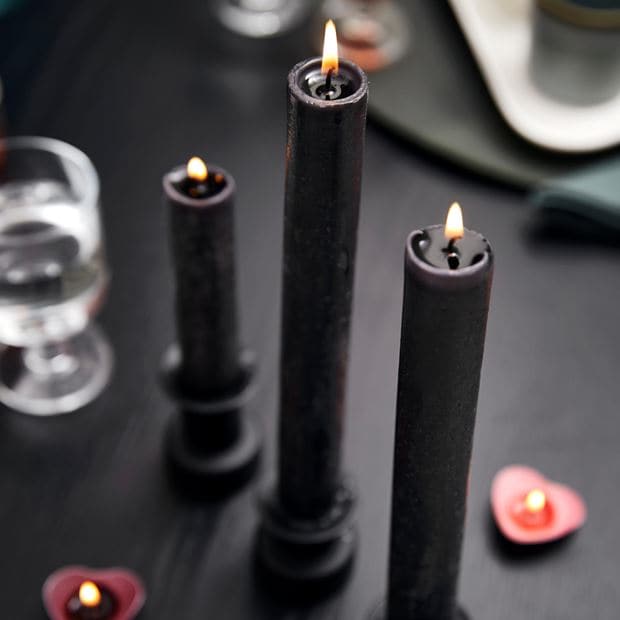 Casa RUSTIC Black candle H 25 cm - Ø 3 cm