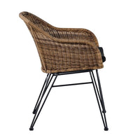 VIENNA Dining chair black, natural H 78 x W 57 x D 61 cm - best price from Maltashopper.com CS662088