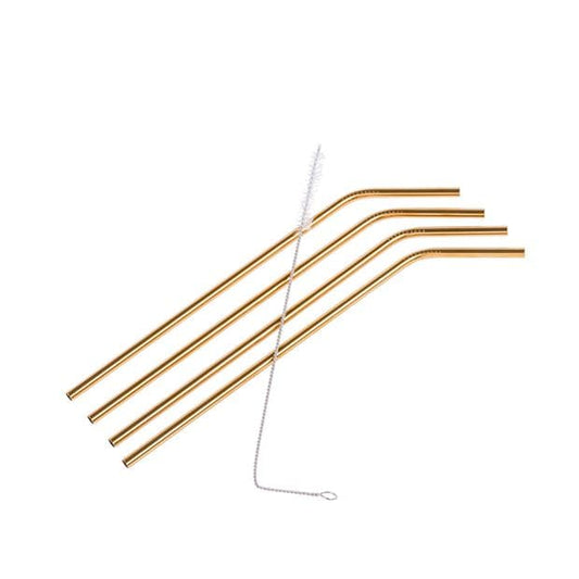 FANCY Straws with golden brushL 25 cm - best price from Maltashopper.com CS667940