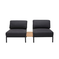 HANNA Lounge armchair black H 59 x W 73.8 x D 77.2 cm - best price from Maltashopper.com CS668367