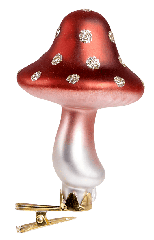 Casa CHAMPIGNON Red decorative clip H 10 cm