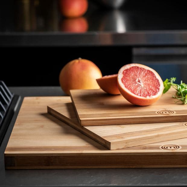 MASTERCHEF Natural cutting board H 1.2 x W 34 x D 23.5 cm - best price from Maltashopper.com CS670425