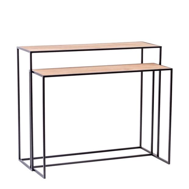 COMBO Console furniture set of 2 natural H 81 x W 30 x L 97 cm