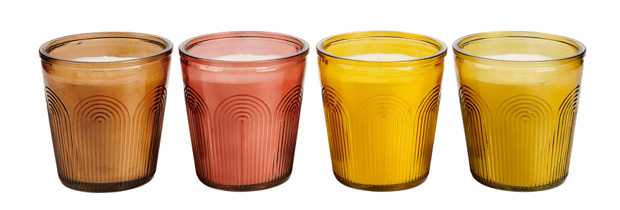 ARCO Scented candle 4 colours brown, red, yellow, greenH 11 cm - Ø 10.8 cm - best price from Maltashopper.com CS677467