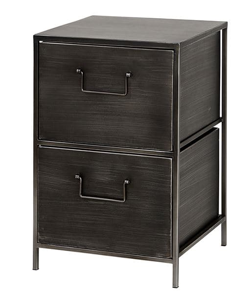 PHARMA Chest of 2 drawers black H 55.5 x W 35 x D 34 cm - best price from Maltashopper.com CS659981