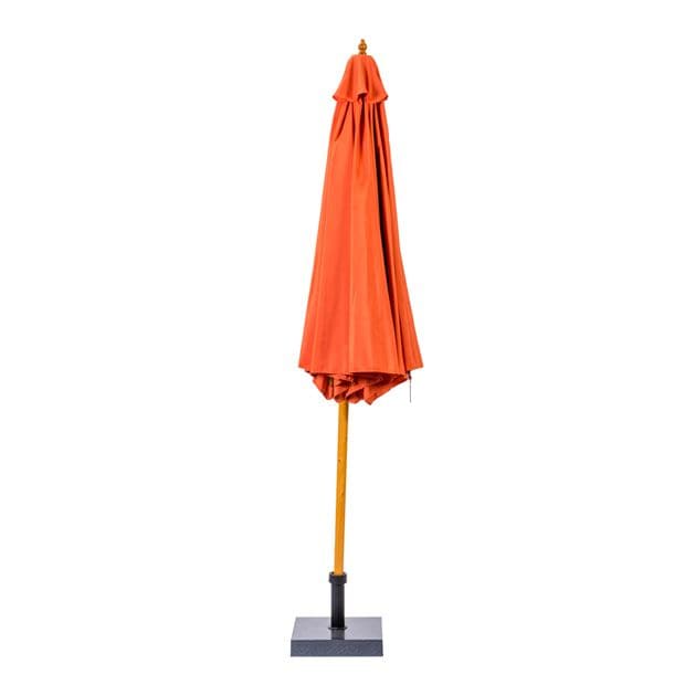 WOOD Rust-colored umbrella without base H 260 cm - Ø 300 cm