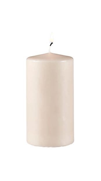 PURE Light brown cylindrical candle H 13 cm - Ø 7 cm - best price from Maltashopper.com CS664132