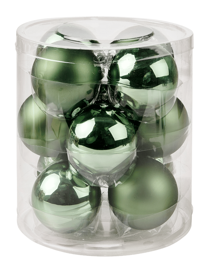 MINT Christmas ball set of 12 greenØ 6 cm - best price from Maltashopper.com CS675689